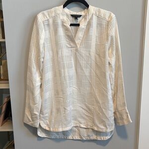 Banana Republic Cream Plaid Shirt